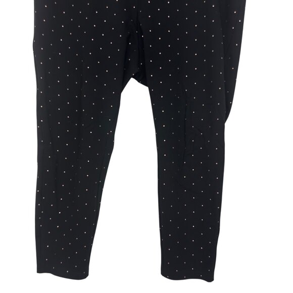 Philosophy Womens Polka Dot Pants SZ 3X Black/Metallic Dot Pattern - Picture 9 of 11